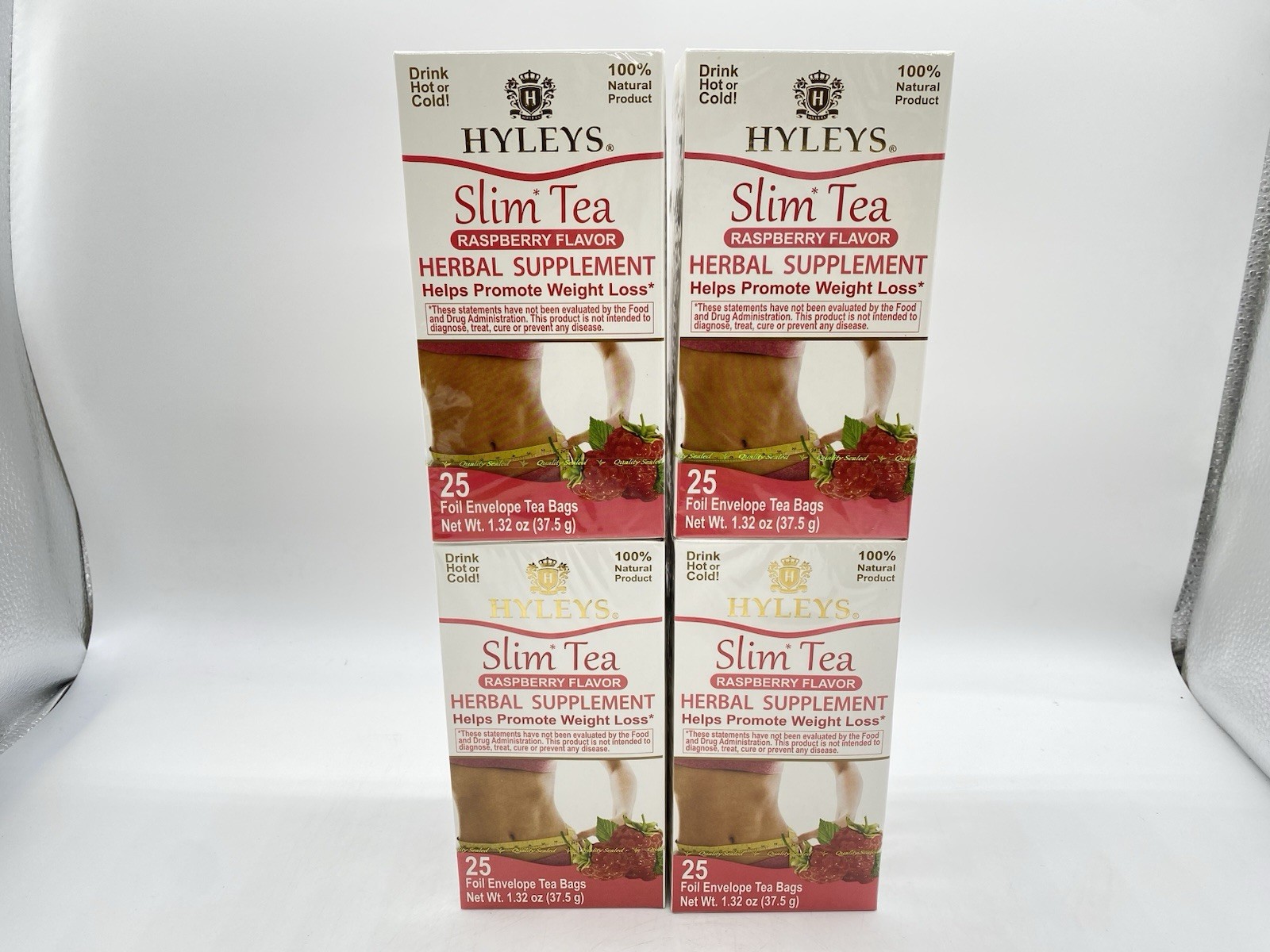 Hyleys Slim Tea Raspberry Flavor 100 Ct – Weight Loss Herbal Supplement