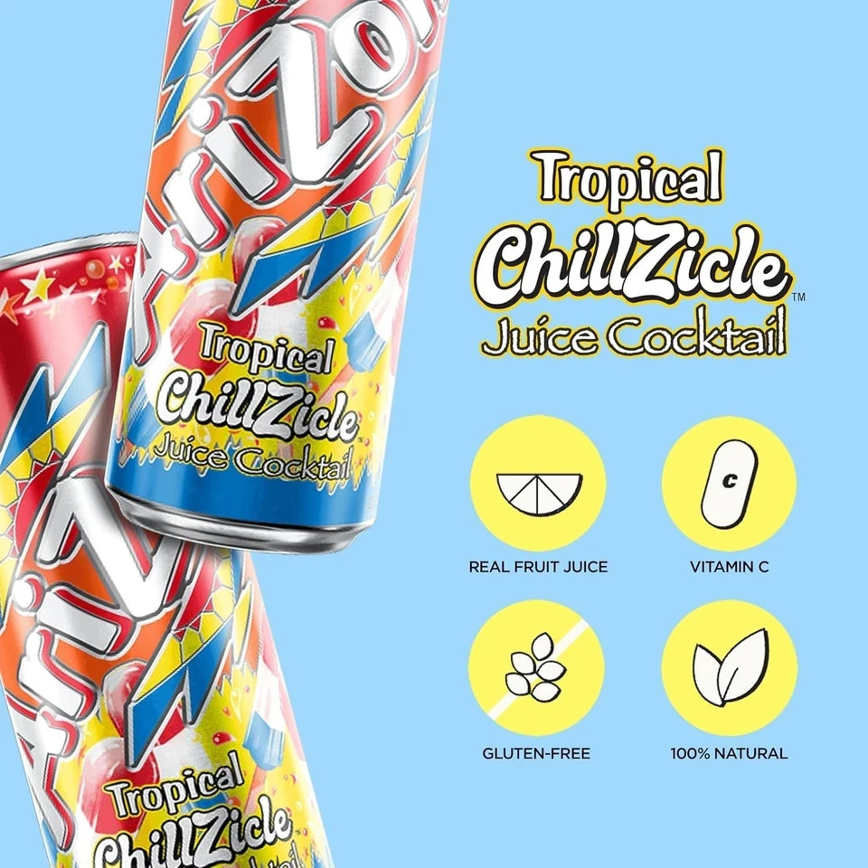 ARIZONA 24CT 22FL OZ ICED TEA TROPICAL CHILLZICLE