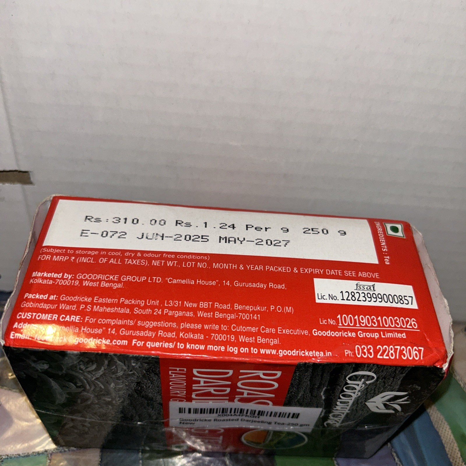 Goodricke Roasted Darjeeling Tea-250 gm Exp.May. 2027