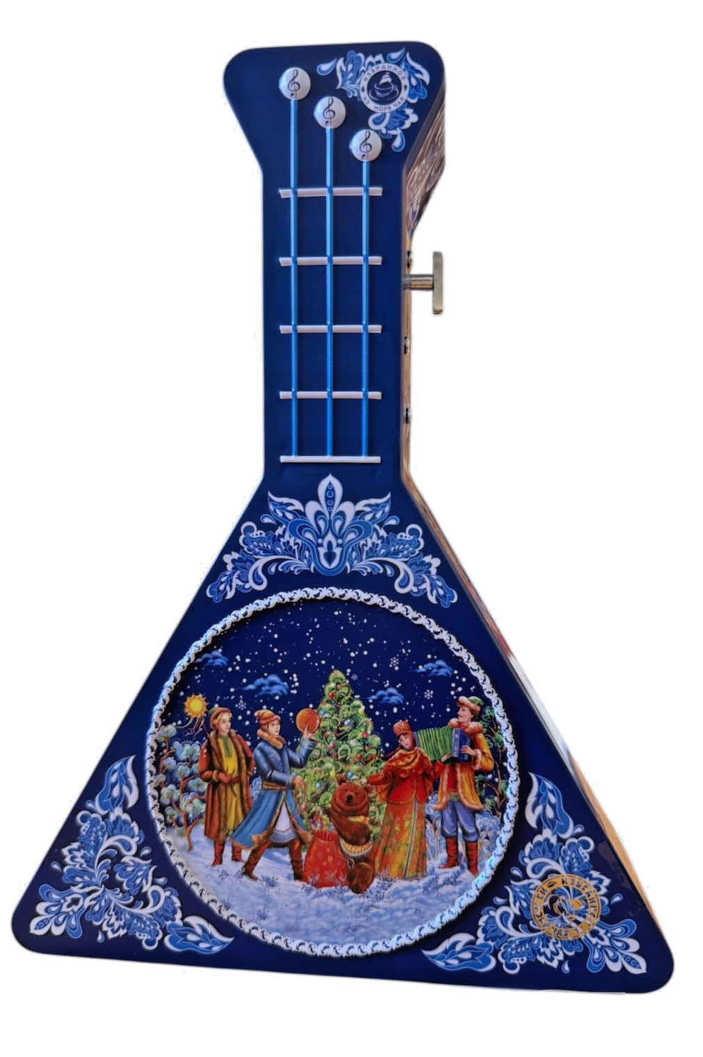 “Russian Gift Tea – Musical Balalaika Box – Blue– 100% Ceylon Black Leaf Tea 50g