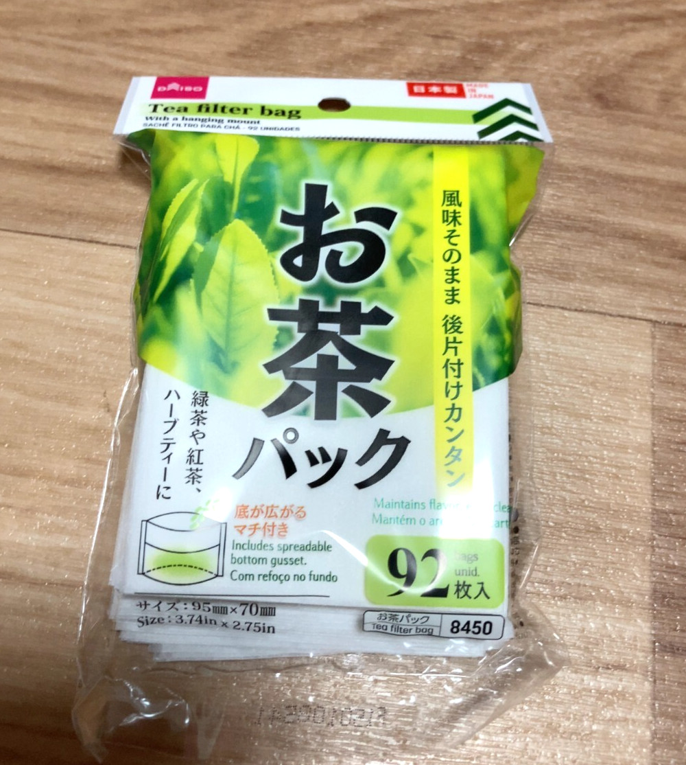 DAISO Tea Bag Empty Filter Bags for Tea Green Black Tea Made in Japan　6 Set