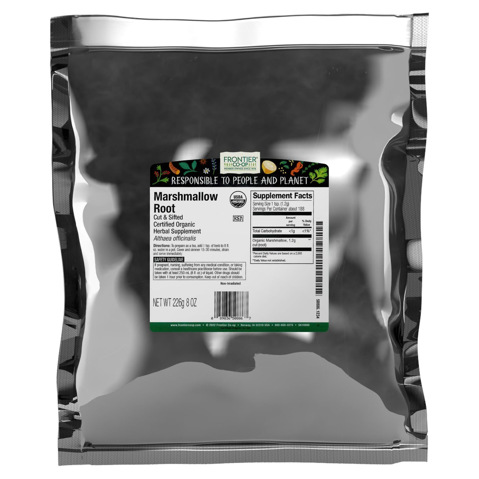Frontier Co-op Organic 16 Ounce (Pack of 1), Marshmallow Root (Organic)