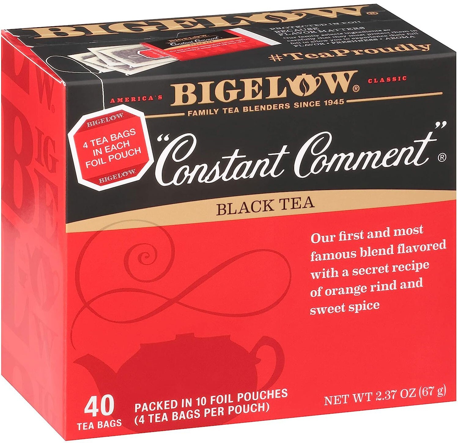 Bigelow Constant Comment Black Tea – 40 Bags