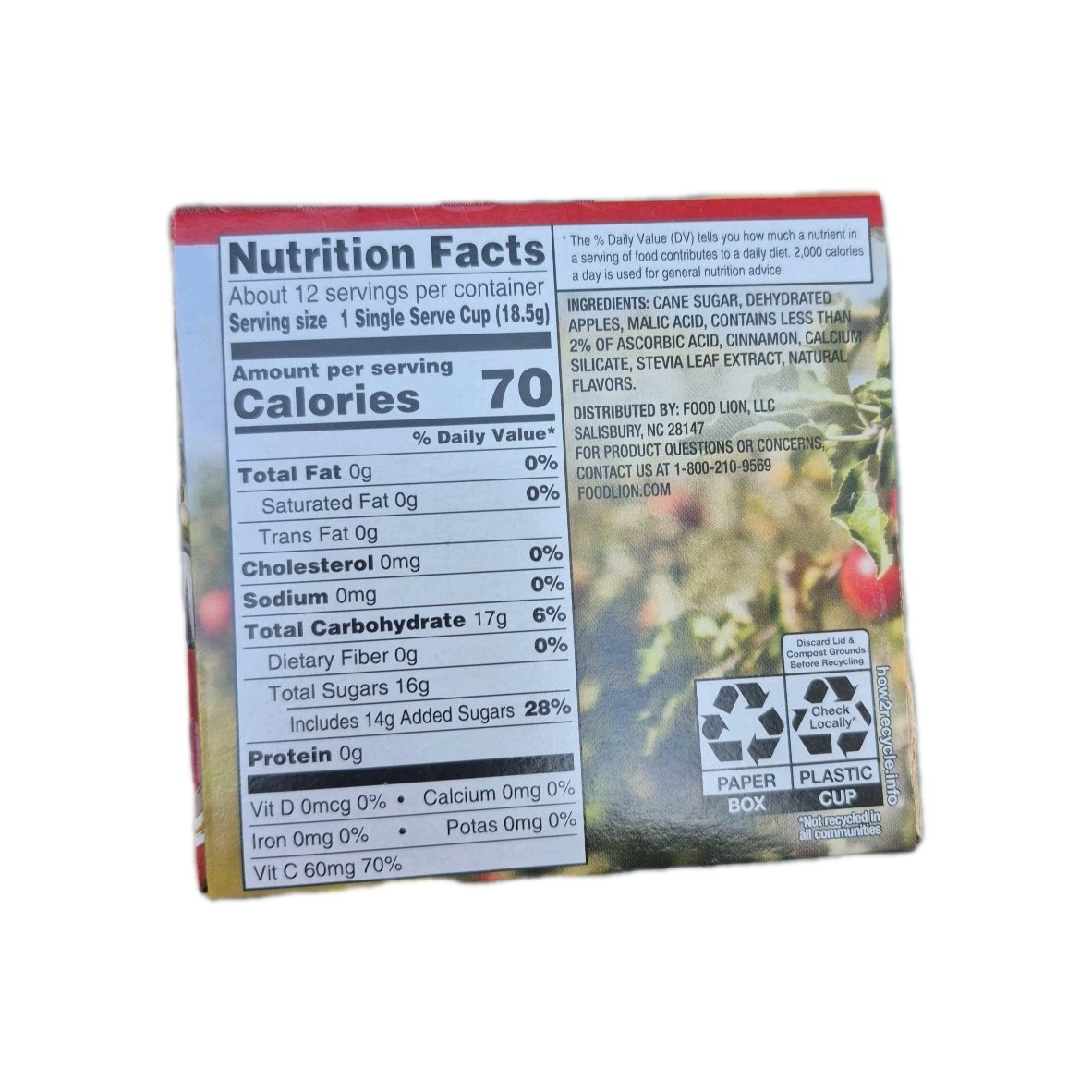 Spiced Cinnamon Hot Apple Cider 24 Keurig K-Cup Pods Food Lion Similar To Motts