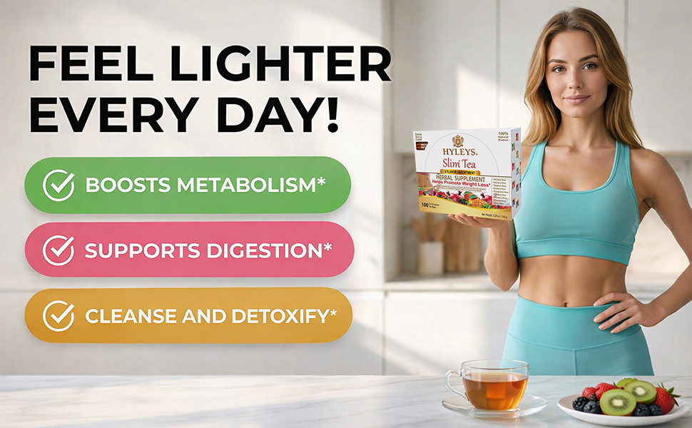 Hyleys Slim Tea Pineapple Flavor – Weight Loss Herbal Supplement Cleanse and