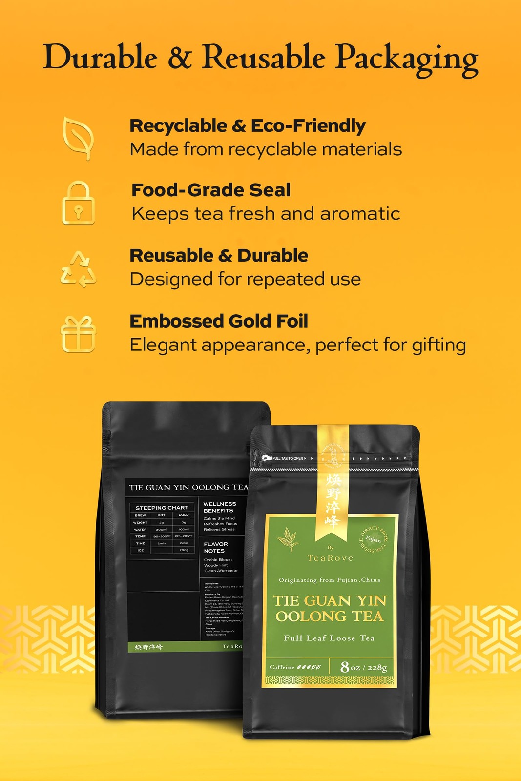 Tie Guan Yin Oolong Tea Loose Leaf, Medium Caffeinated, 16oz/456g, Premium Ch…