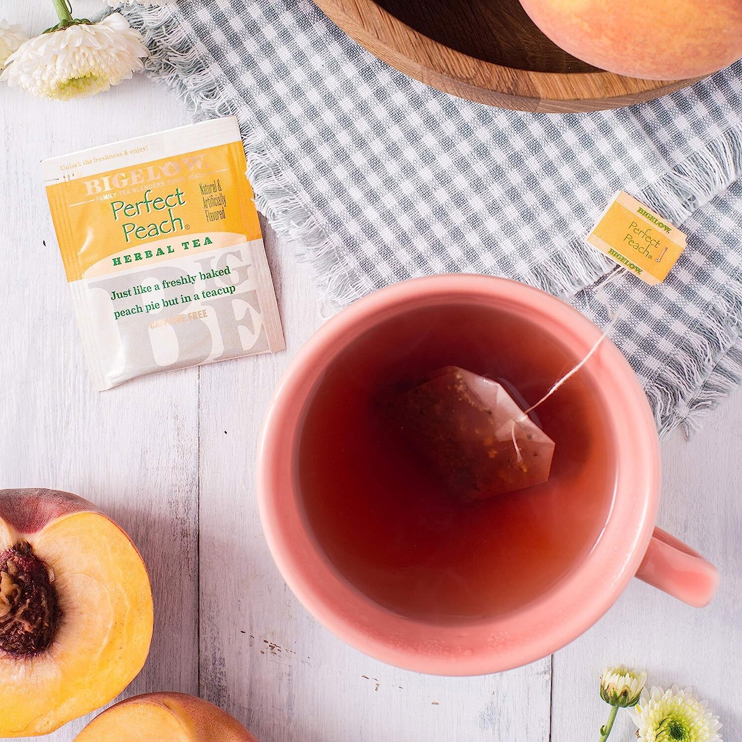Bigelow Perfect Peach Herbal Tea – 20 tea bags