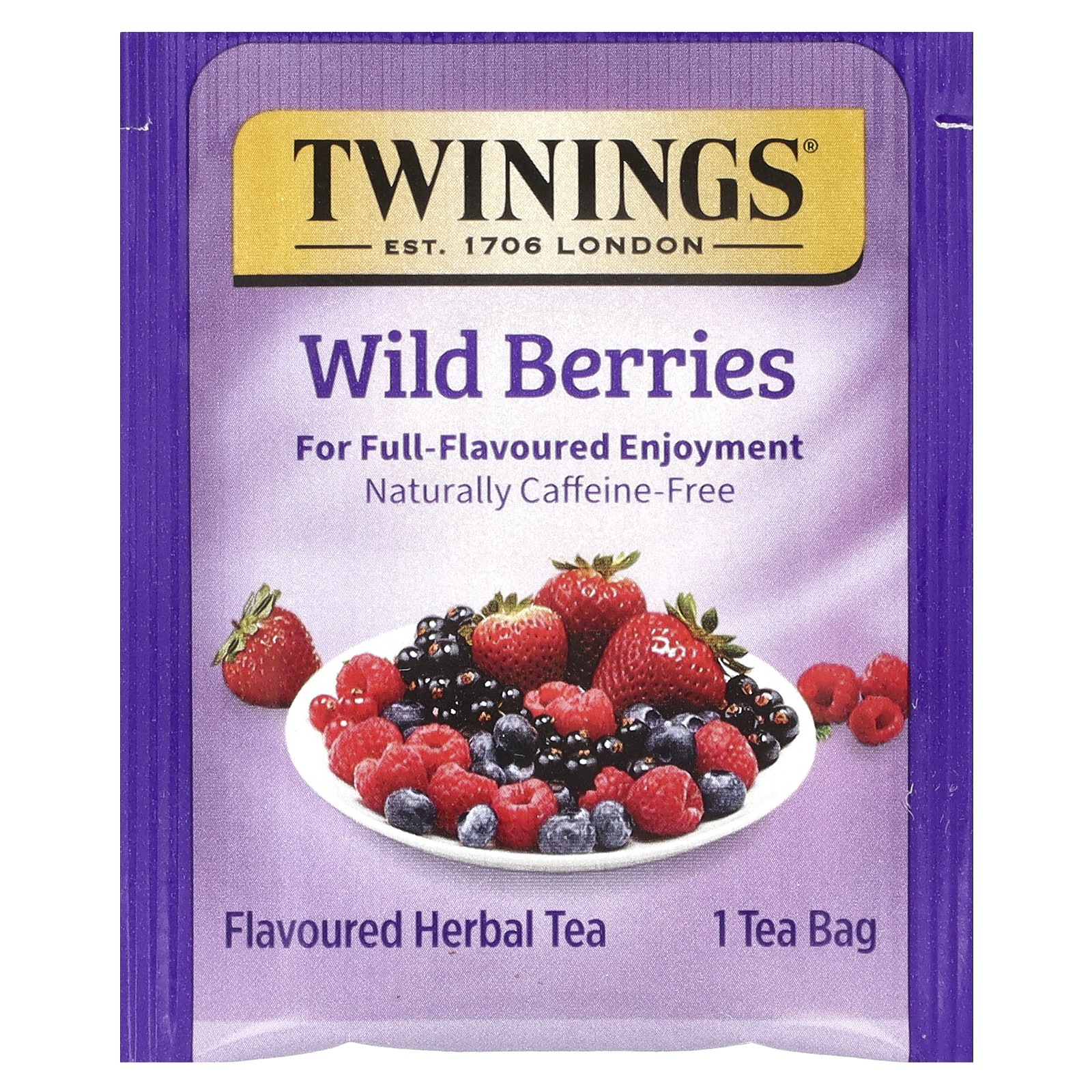 Herbal Tea, Wild Berries, Caffeine Free, 20 Tea Bags, 1.41 oz (40 g)