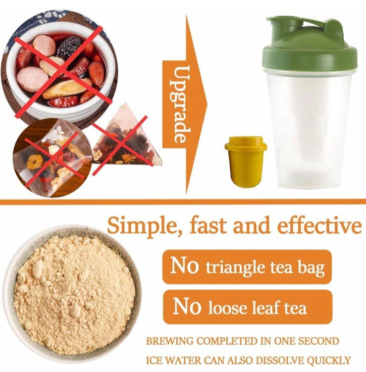 Energy Tea Immune Booster Ginseng Tea – Ginseng Oolong Tea with Sports Bottle