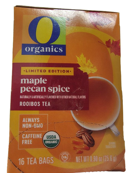 O Organics MAPLE PECAN SPICE Rooibos 16bags/box, BB 2/27, Lot of 4 Boxes