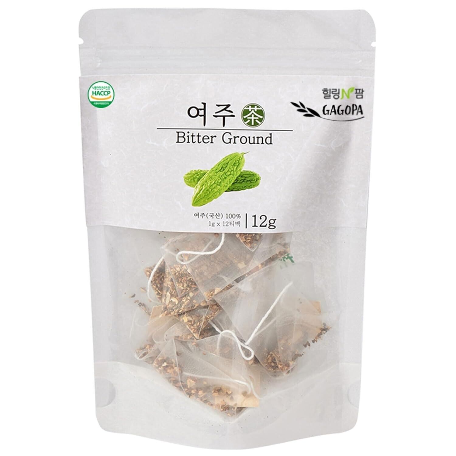 [GAGOPA] 100% Pure Bitter Melon Herbal Tea, 1g x 12 Teabags (3-Pack, 36ea)