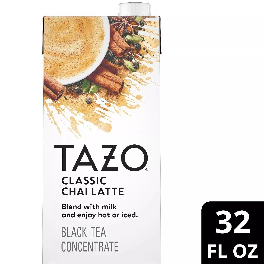Classic Chai Latte Black Tea Concentrate Real Brewed 32oz Carton for Baking and