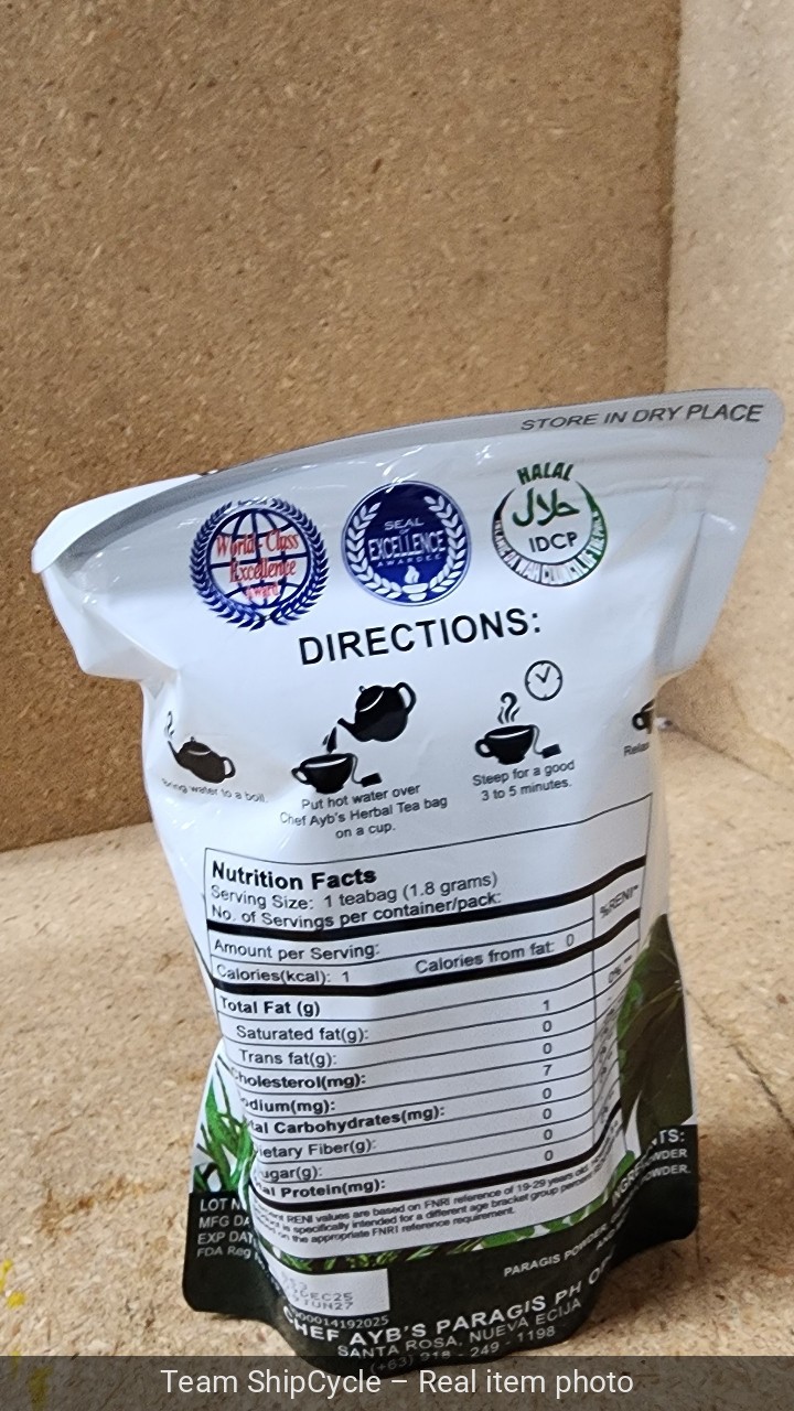 Chef Aybs Paragis Tea with Moringa and Guyabano Extract 3 In 1 20 Tea ba G1N
