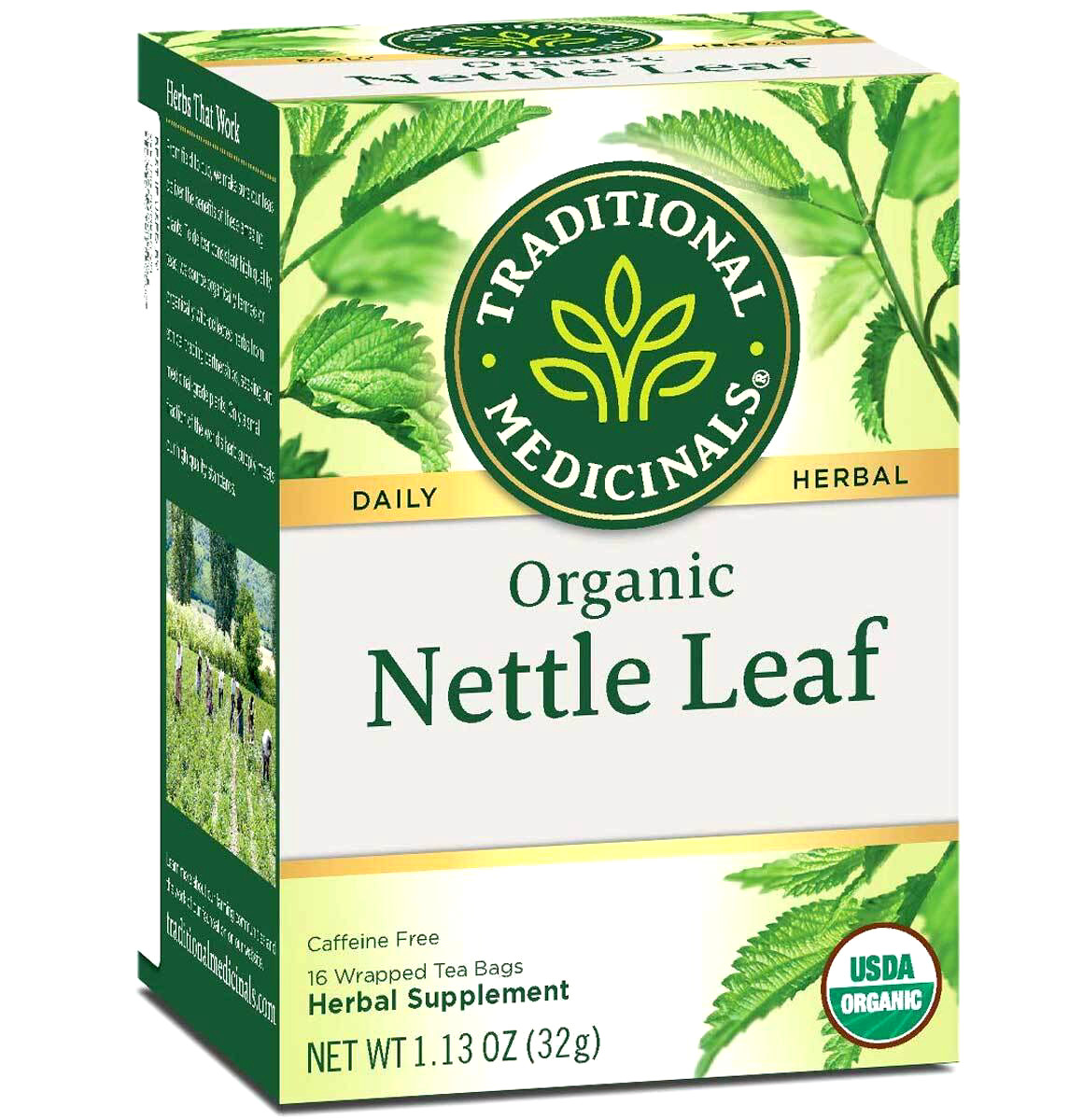 Traditional Medicinals Tea Bags Organic Nettle Leaf – 16 Ct – Pack of 4