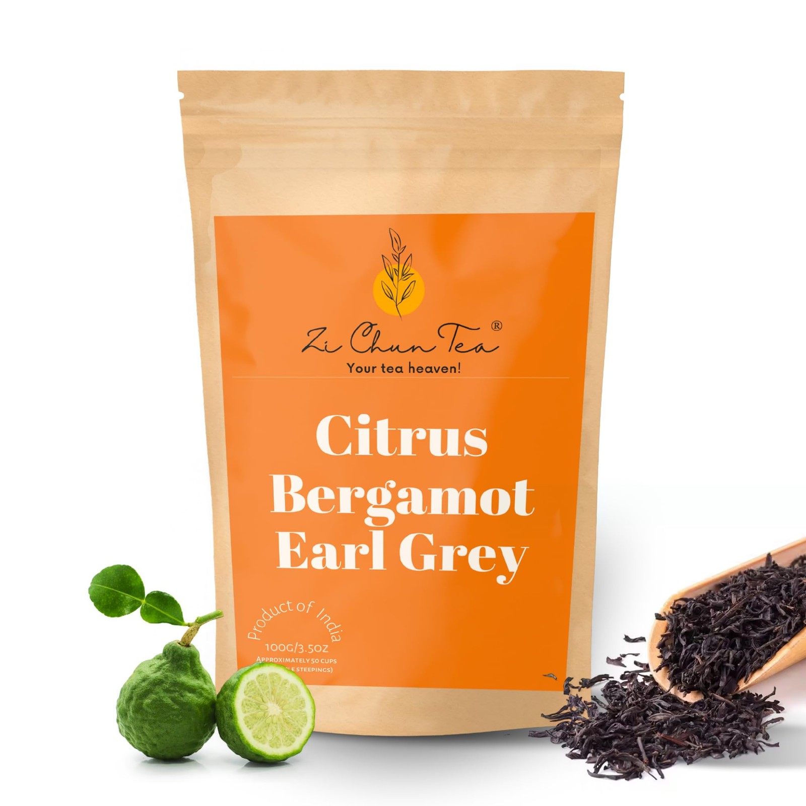 Bergamot Tea Loose Leaf | Earl Grey Tea with Real Bergamot Pieces (Not Oil), …