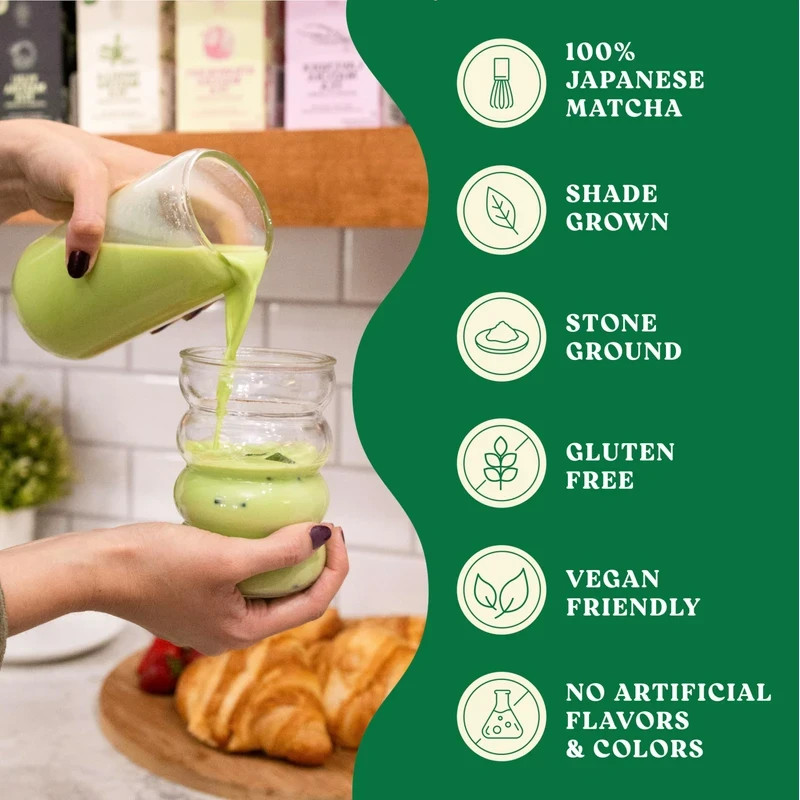 20 Harmony Matcha Vanilla Japanese Matcha, Sweetened w/ Organic Sugar On-the Go