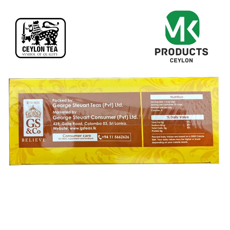 Ceylon George Steuarts Black Tea With Natural Ginger 25 Tea Bags|Free Shipping