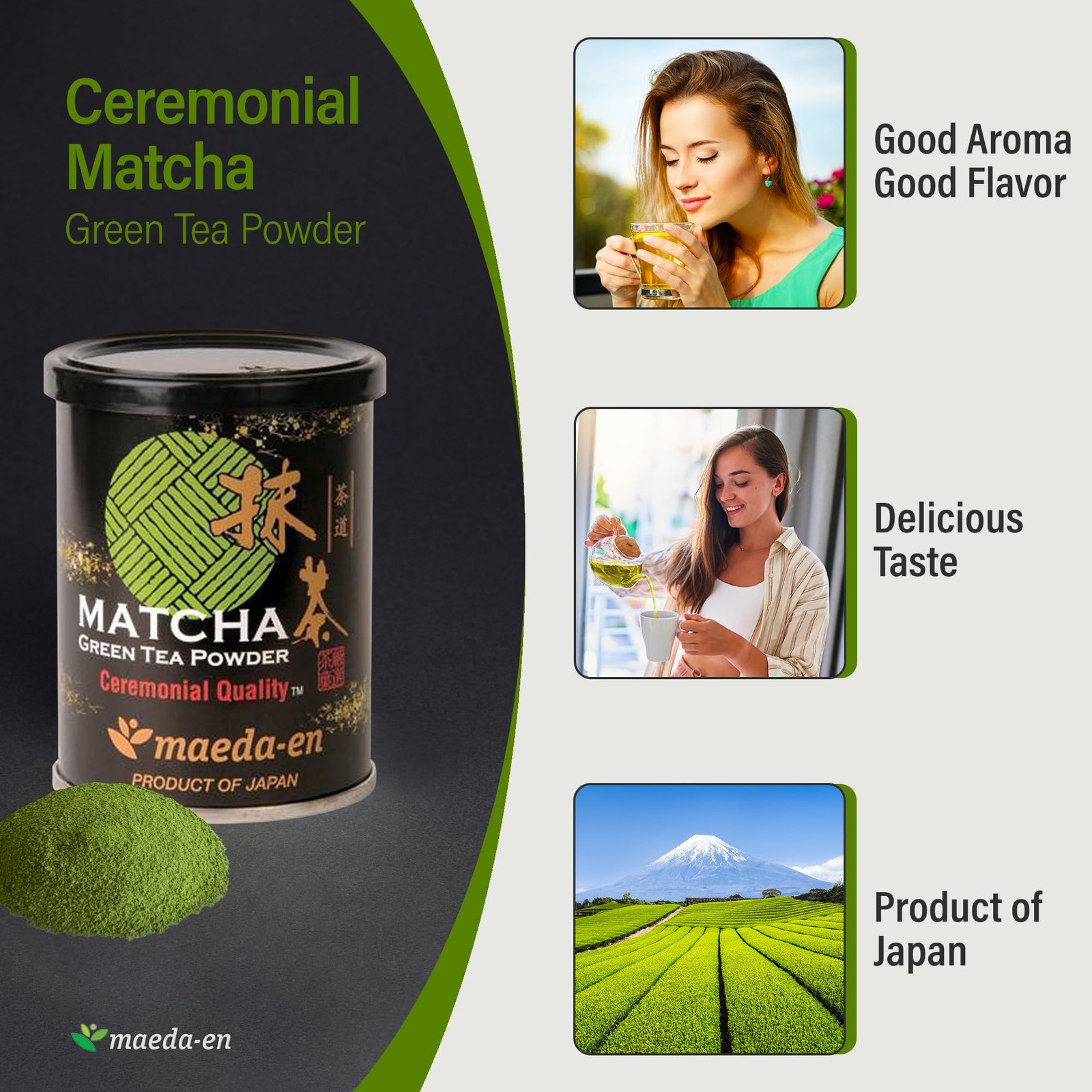 Ceremonial Matcha Green Tea Powder 28g Japanese Origin 100% for Latte Smoothi…