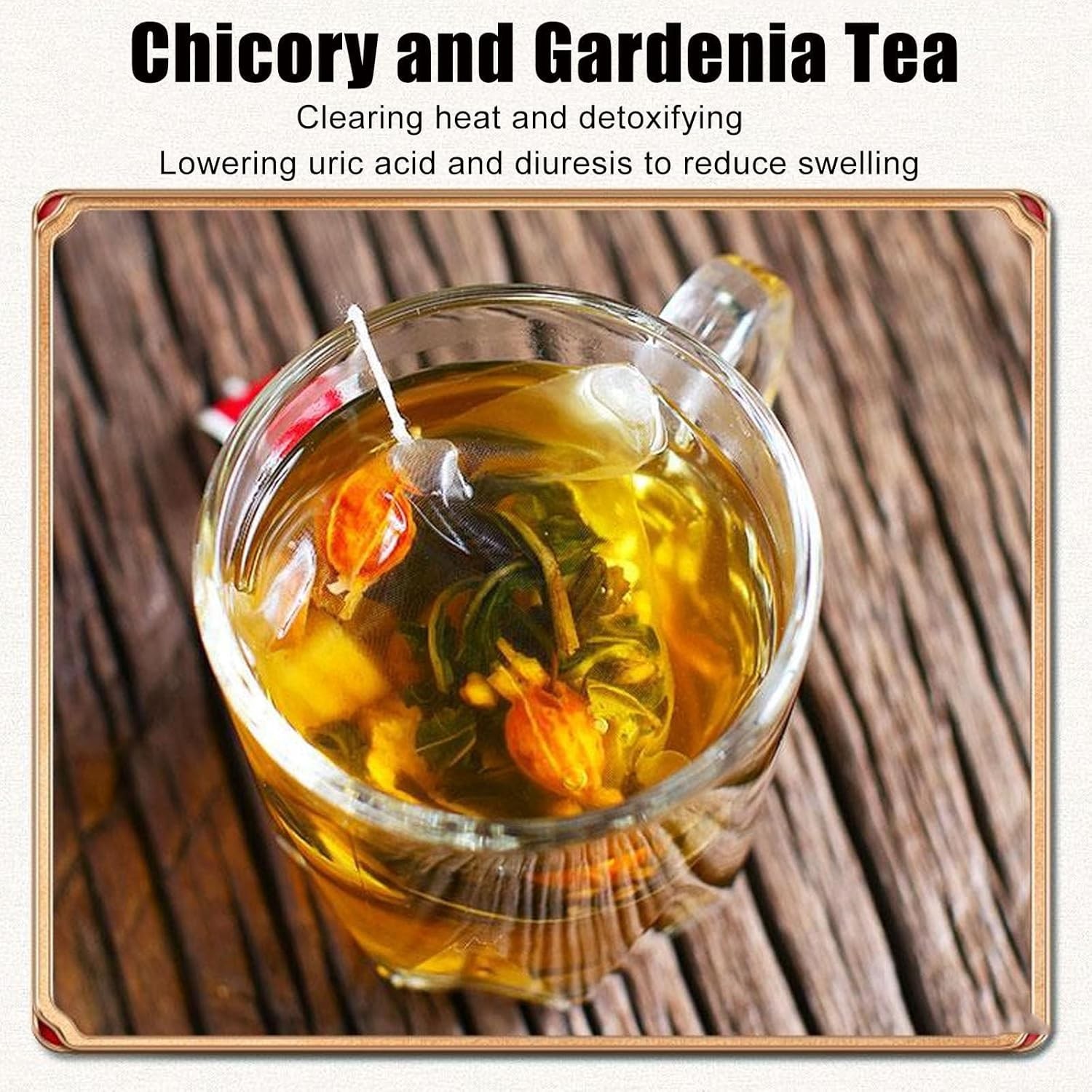 Organic Chicory Gardenia Herbal Tea Bags 15 Pack 150g Individually Wrapped