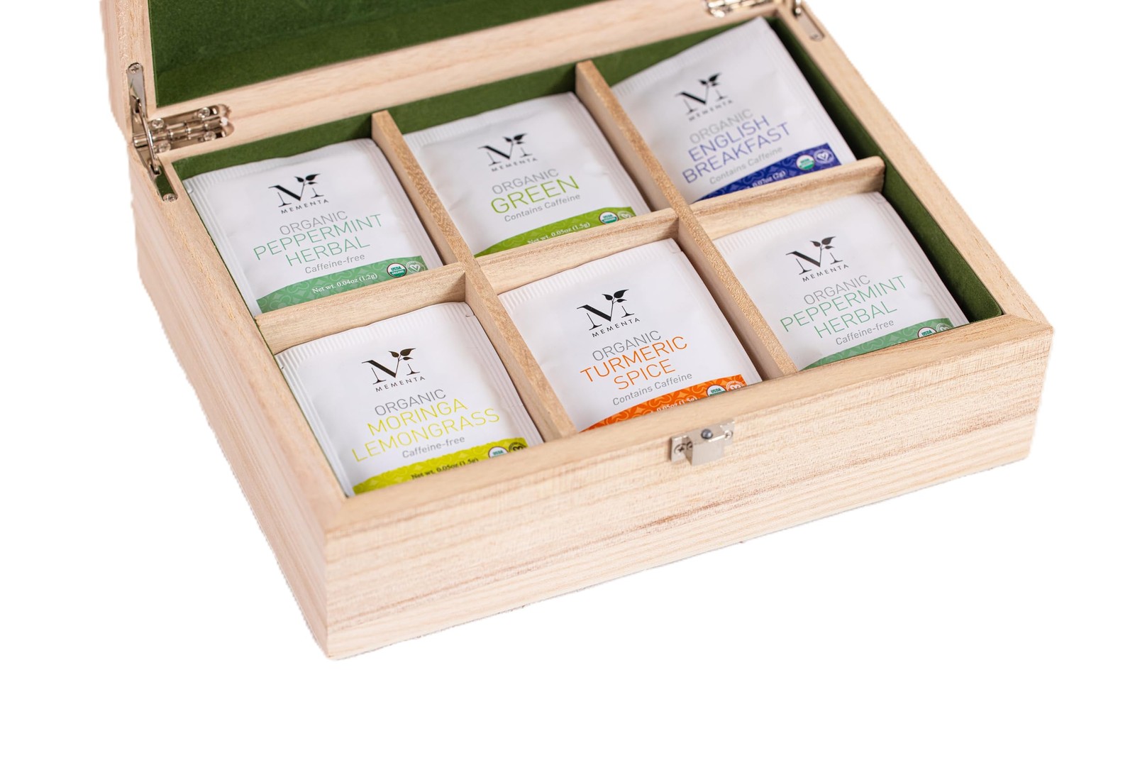 Inc Organic Wooden Tea Chest – 60 Tea Bags Individually Wrapped : Assorted Te…