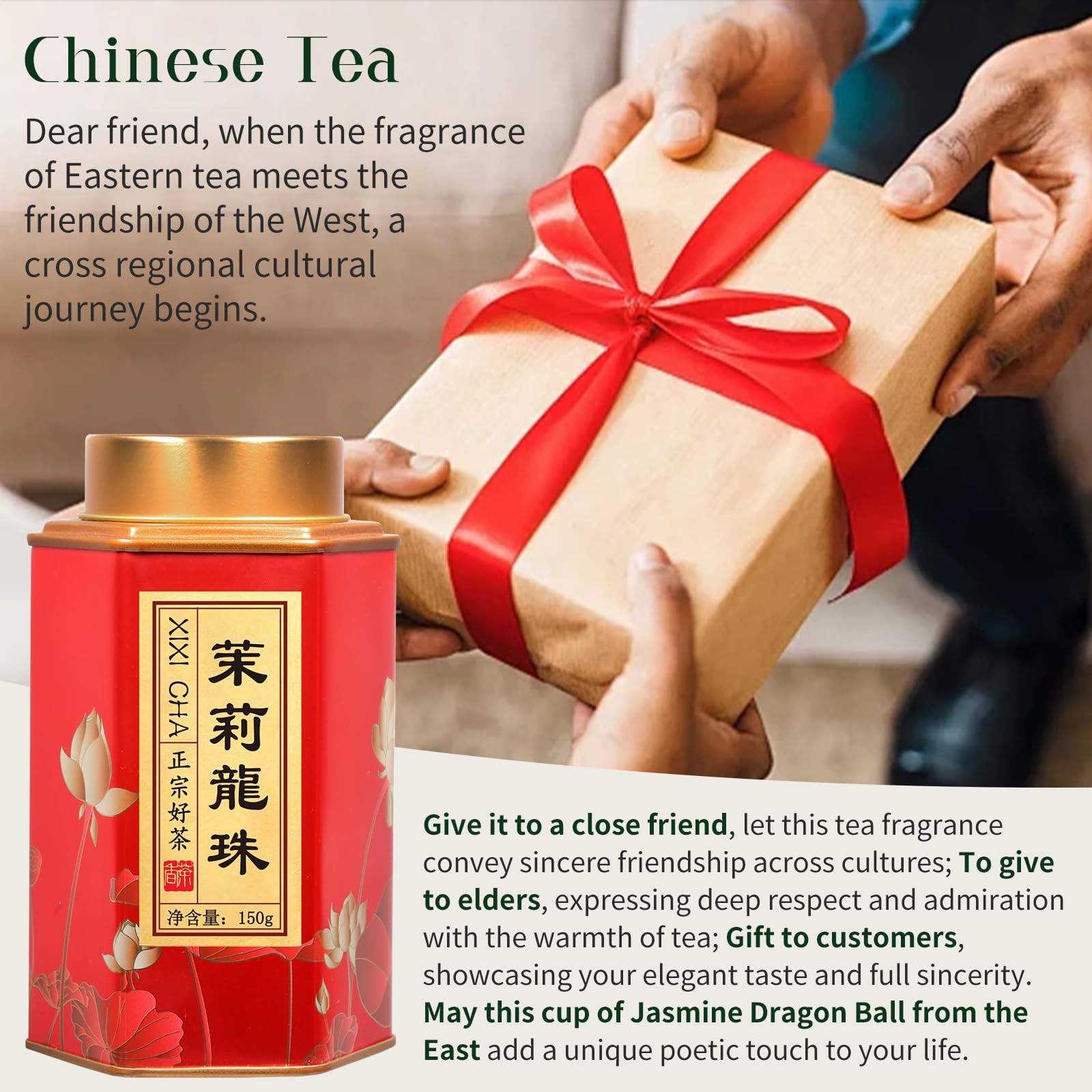 XIXICHA Jasmine Pearls Tea Jasmine Green Loose Leaf Dragon Balls Grade AAA 5….
