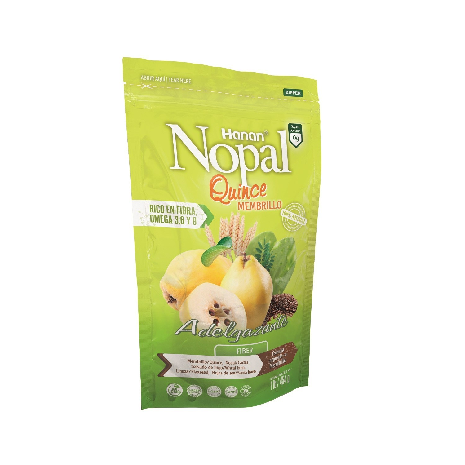 Nopal Mix Quince (Membrillo) – 100% Natural High Fiber Blend – 1lb (454g)