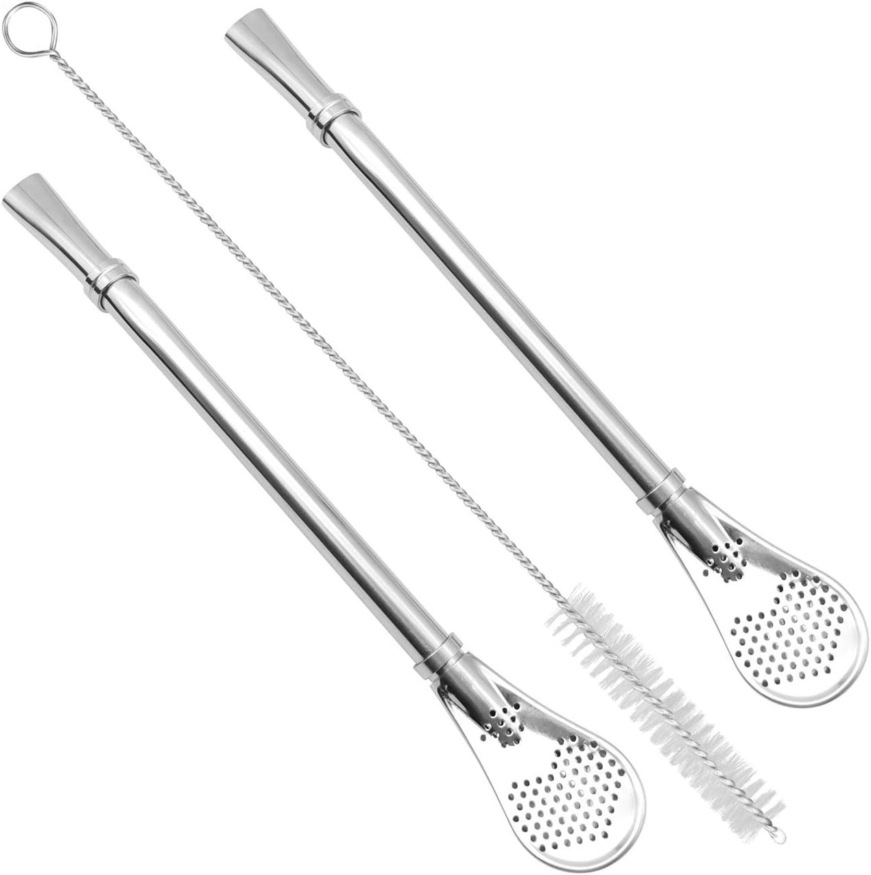 304 Food-Grade Stainless Steel Drinking Straws – Set of 2 for Yerba Mate Lovers