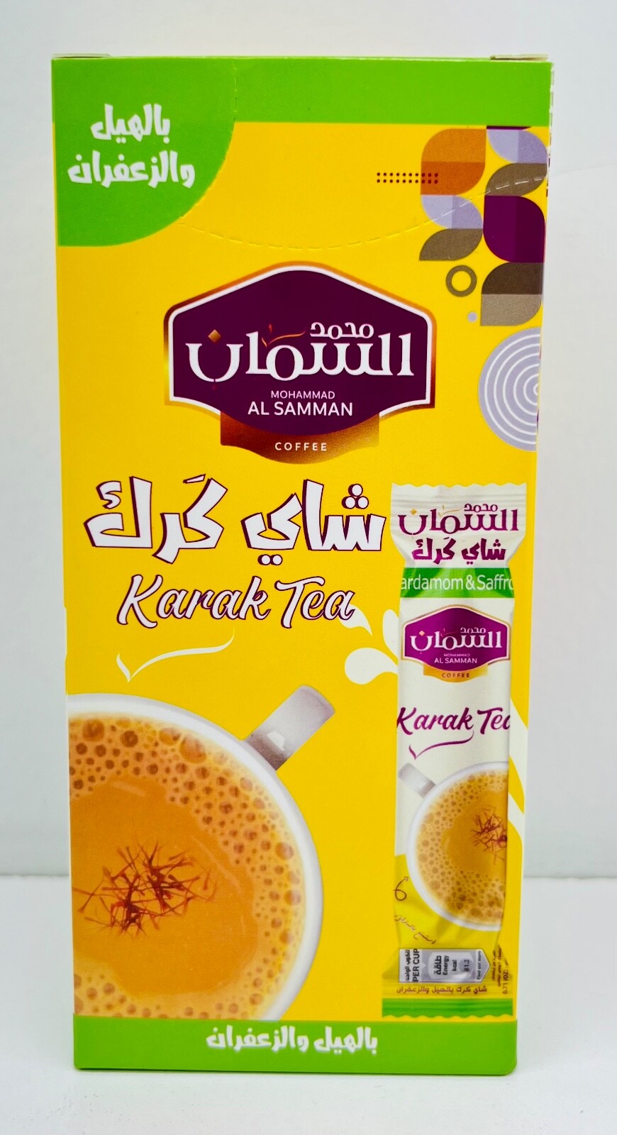 Mohammad Al Samman Karak Tea with Cardamom & Saffron – Contains 10 x 20g pouches
