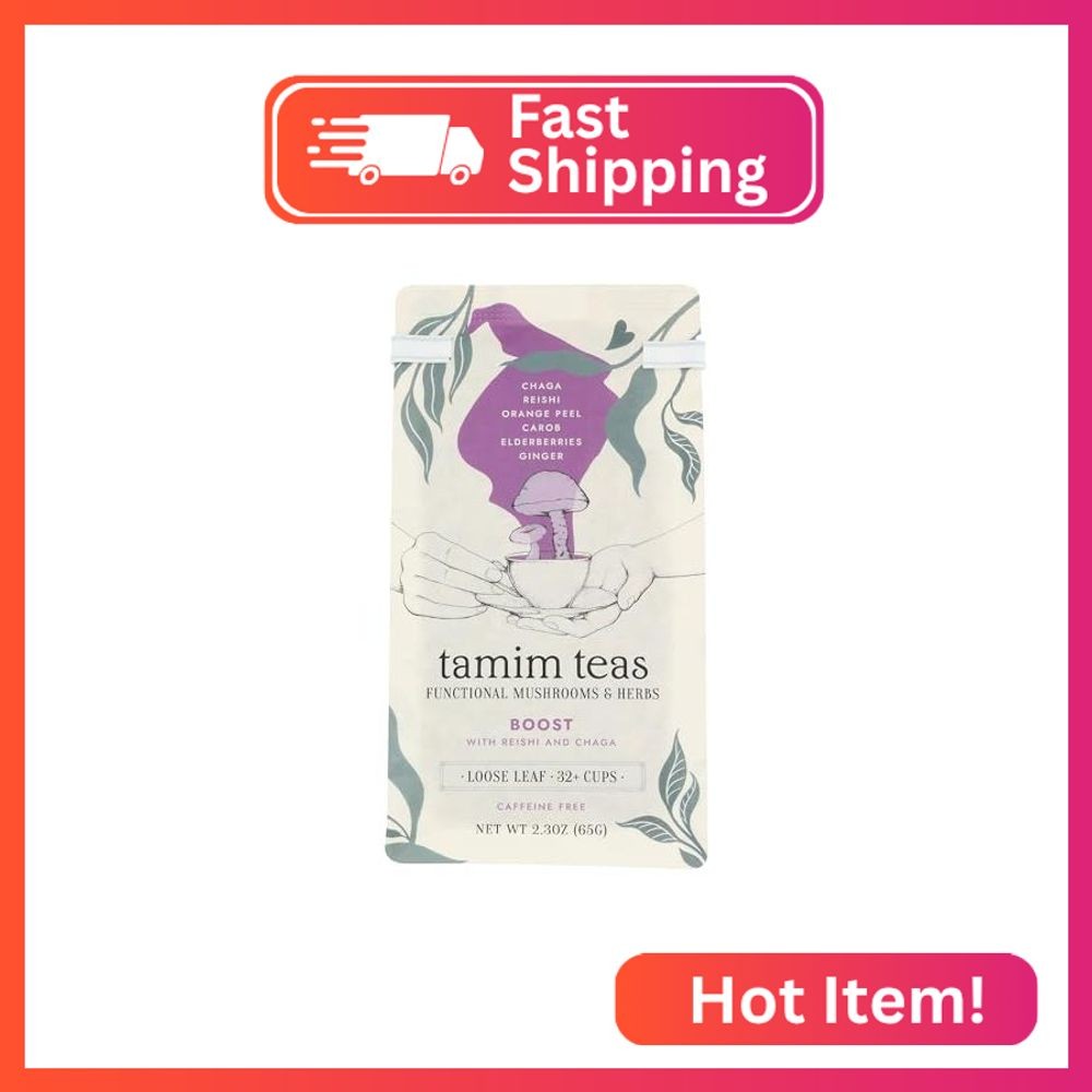 Reishi Chaga Mushroom Tea | TAMIM TEAS Boost | Chaga and Reishi Mushrooms with R