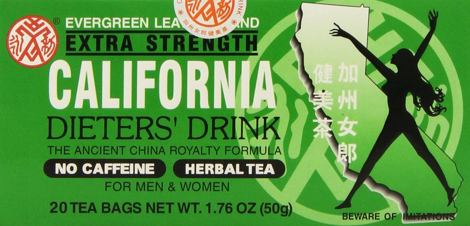 4 BOXES CALIFORNIA DIETERS’ DRINK EXTRA STRENGTH TEA 1.76 OZ (20 Tea Bags)