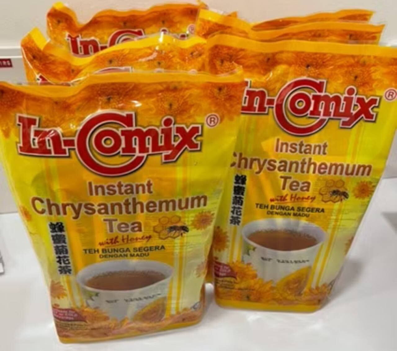 In-Comix Instant CHRYSANTHEMUM DRINK with Honey HOT & COLD (18’s x 15g) x 8