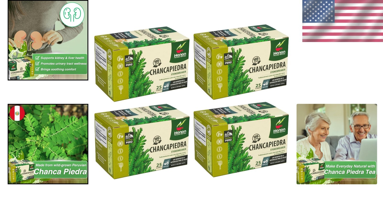 Hanan Chanca Piedra Tea – 100 Teabags for Kidney Health & Digestive Wellness