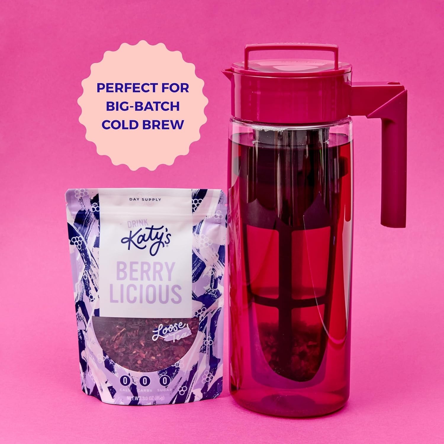 Katy’s Berry Loose Leaf Tea – Hibiscus, Blueberry & Cranberry – 30+ Cups