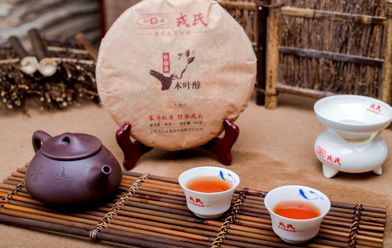MENGKU Brand Mu Ye Chun Three Years Chen Pu-erh Tea Cake 2014 400g Ripe Puer Tea