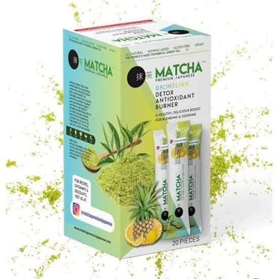 Matcha Bromelain Lemon & Green Tea Detox Japanese Antioxidant Burner 20 Sachets