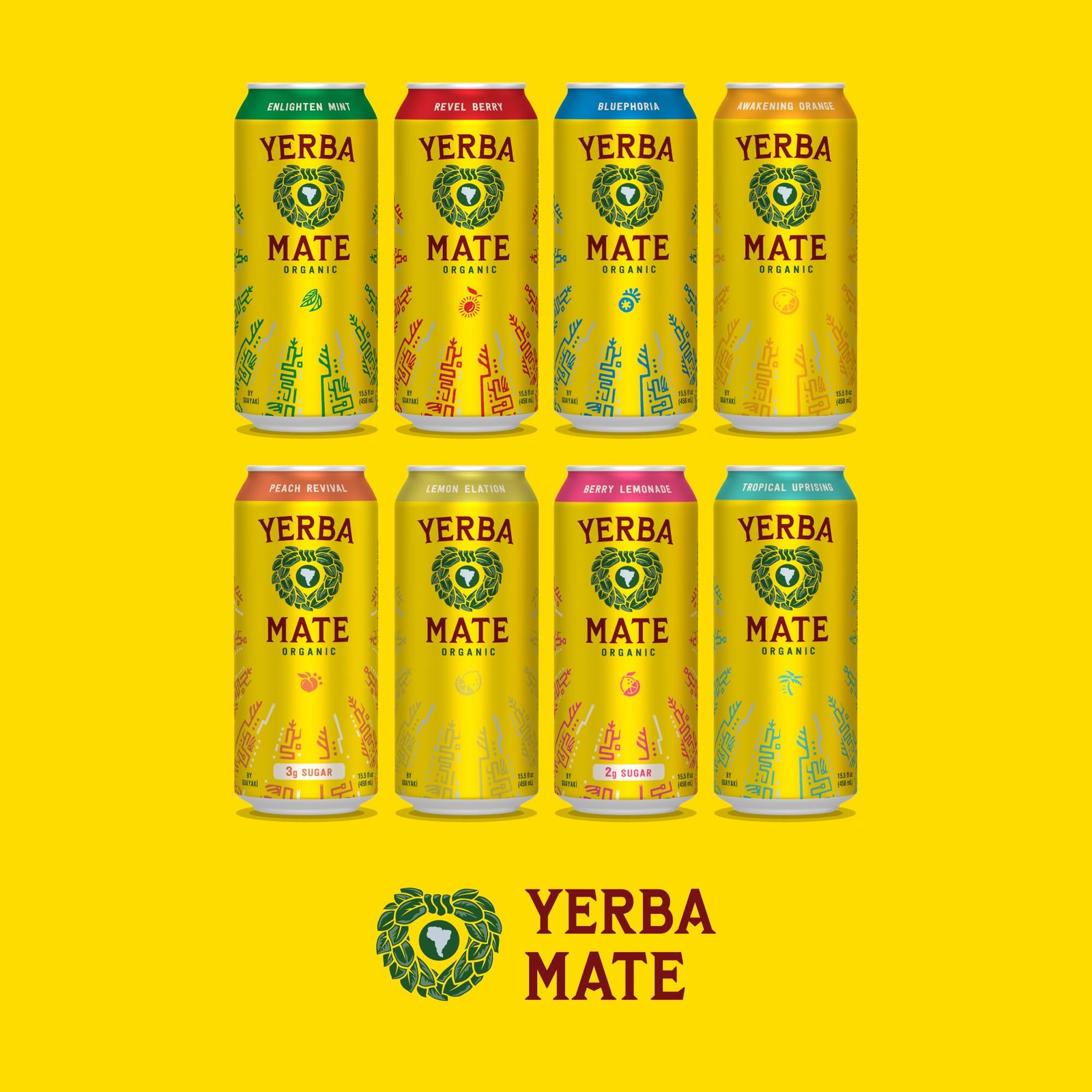 Yerba Madre Organic Yerba Mate Energy Drink Alternative Berry Lemonade Low Su…