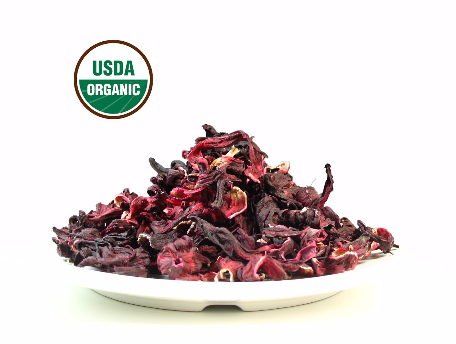 Organic Hibiscus Herbal Tea Premium Caffeine Free Handpicked Sorted 1/2 LB