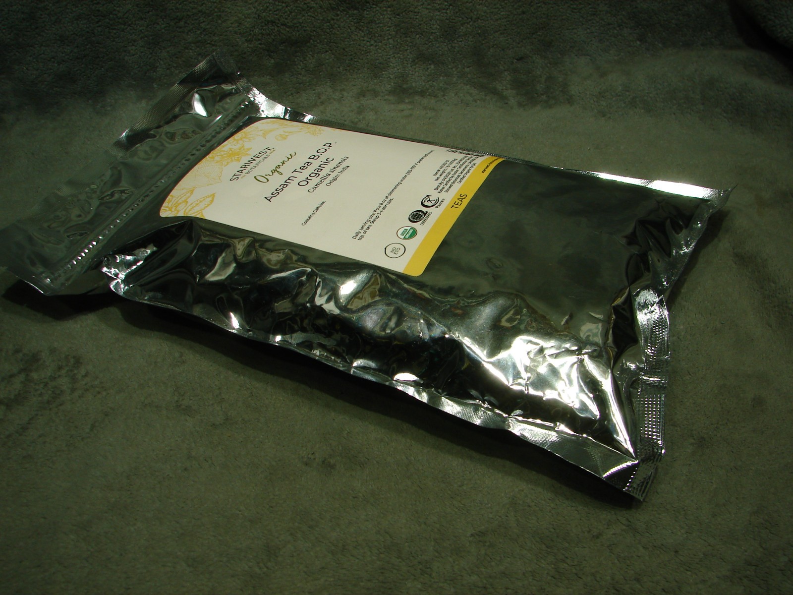 NEW 1 Pound Starwest Botanicals Organic Assam Tea B.O.P. Kosher Best By 04-2028