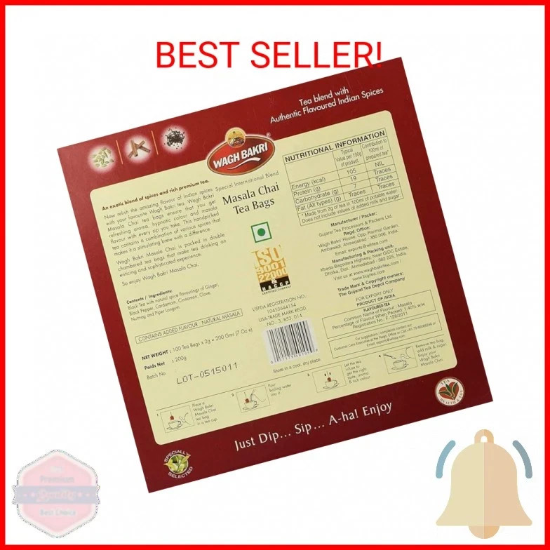 Wagh Bakri Masala Chai 100’S (Pack of 2)