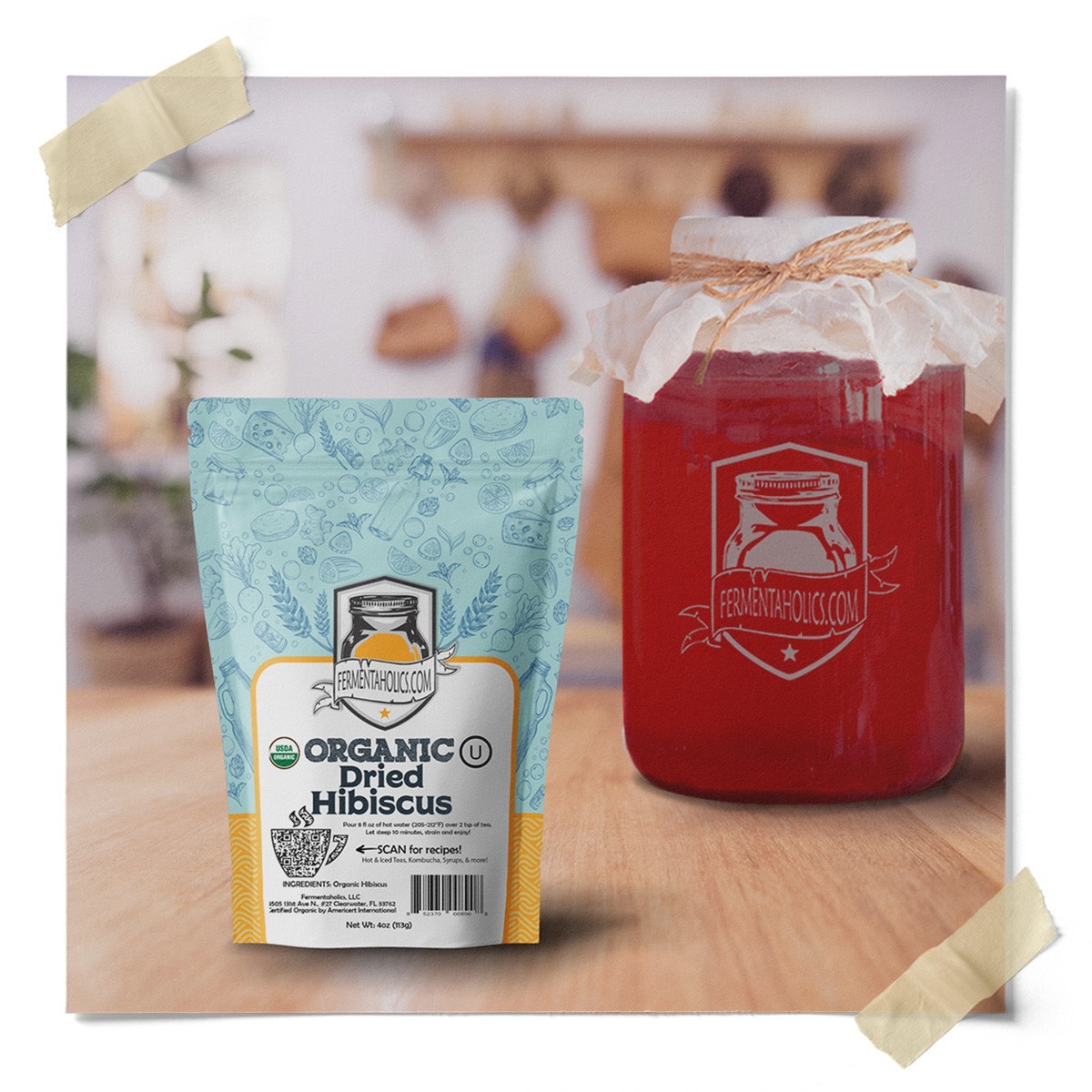 Fermentaholics USDA Certified Organic Dried Hibiscus Flowers