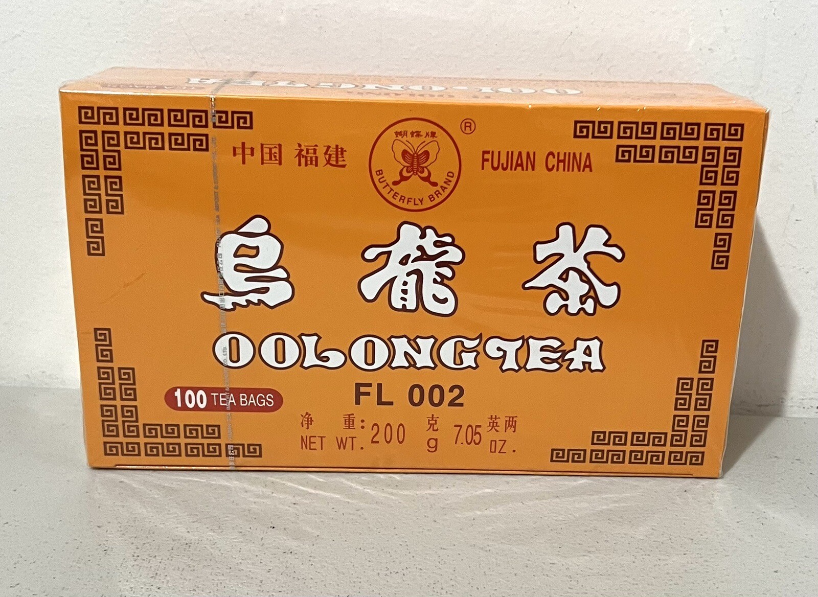 BUTTERFLY BRAND China FUJIAN Oolong Tea 100 Tea Bags