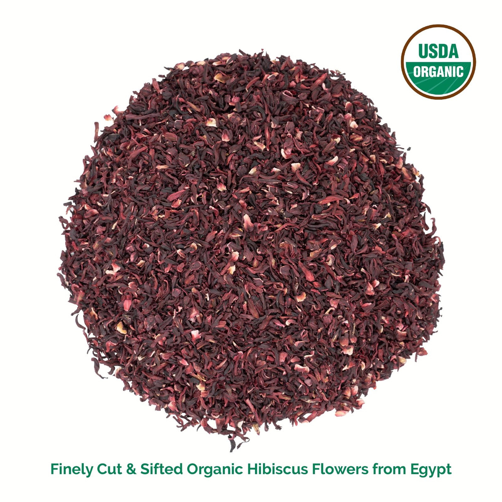 Hibiscus Tea, 1LB, Organic Flowers from Egypt – Cut & 16 Ounce