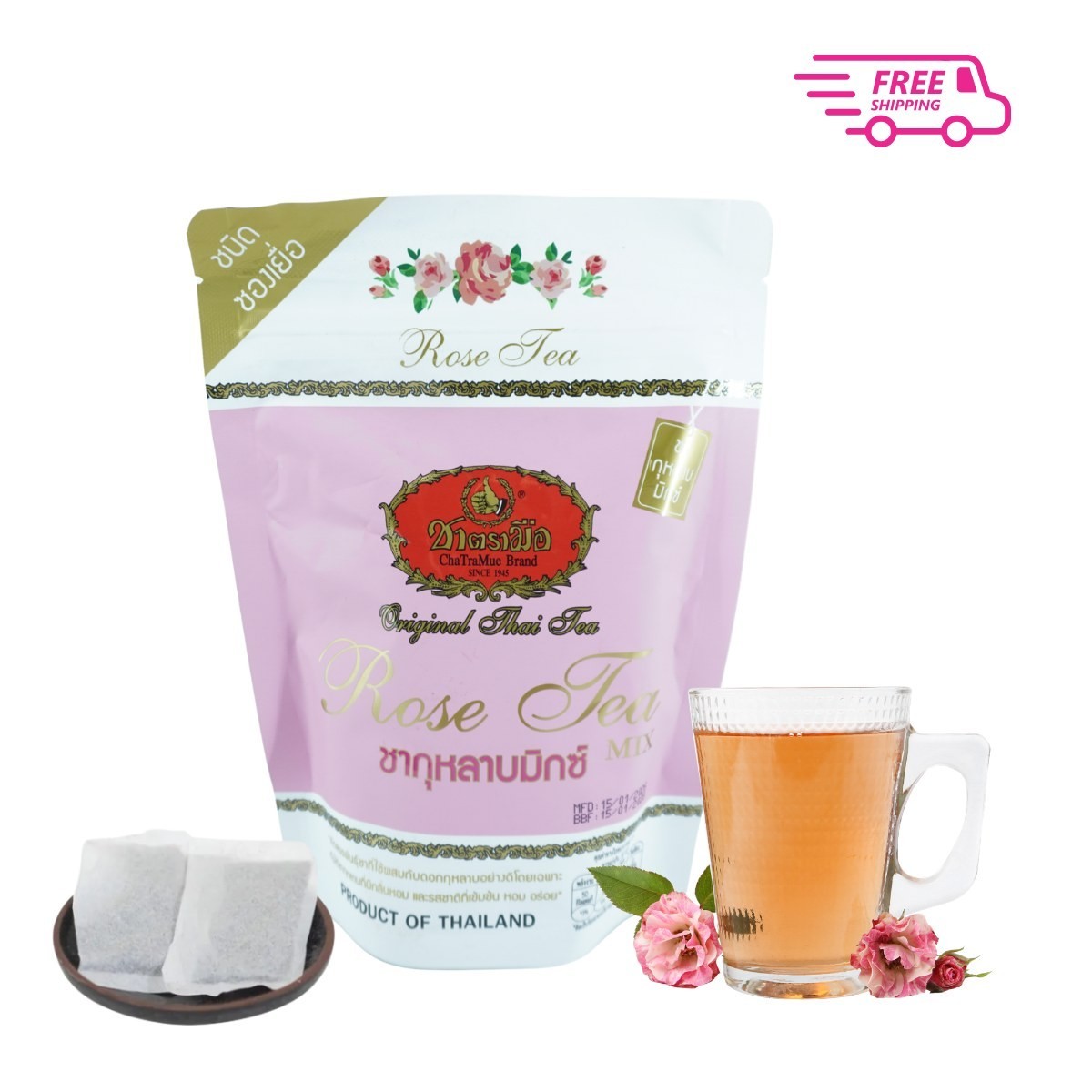 CHATRAMUE HAND BRAND OOLONG ROSE TEA MIX 5.29 OZ. (150 G.) ชาตรามือ
