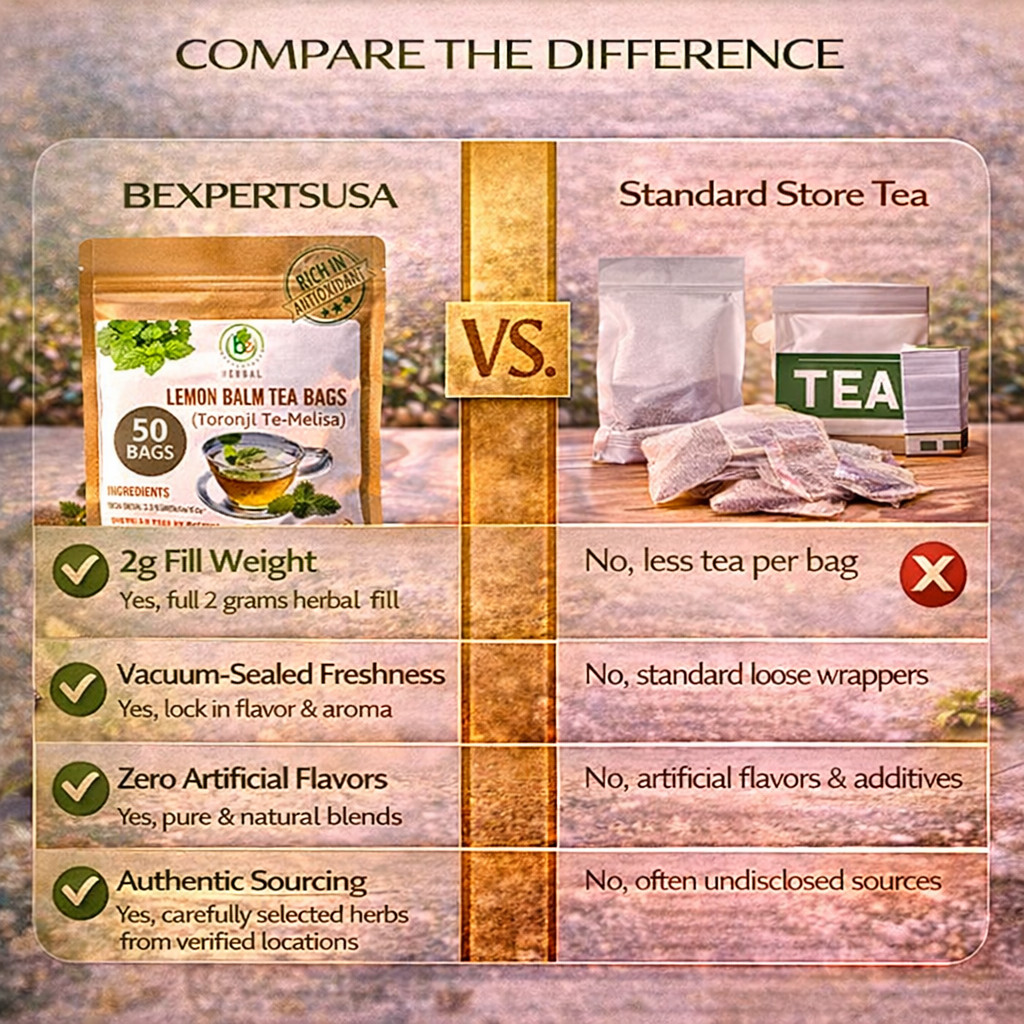 Toronjil (Lemon Balm) Herbal Tea – 50 Bags (2 g Each) – 100% Natural by Bexperts