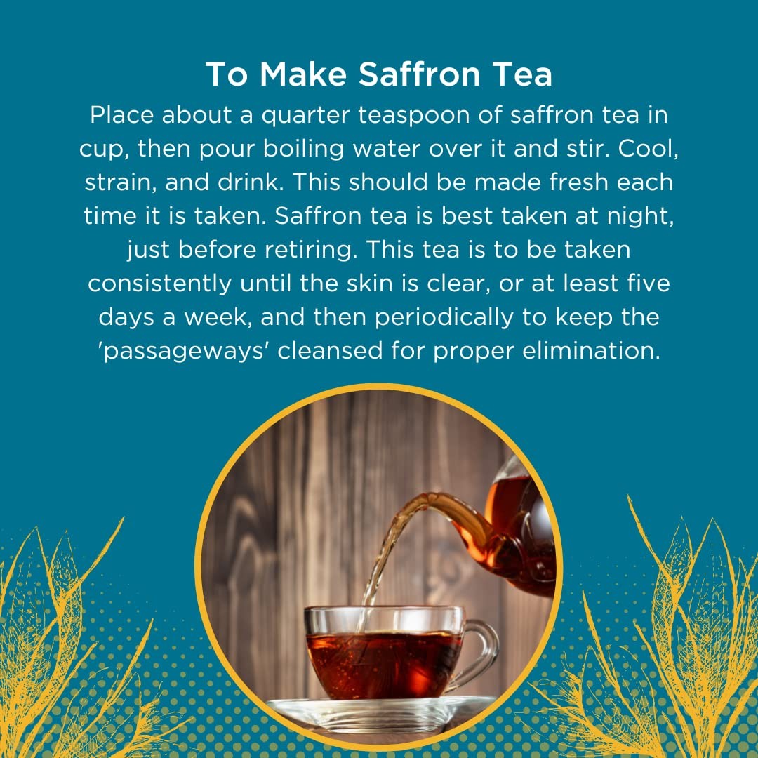 6 Ounce American Saffron Herbal Tea Digestive Aid Psoriasis Relief Tea