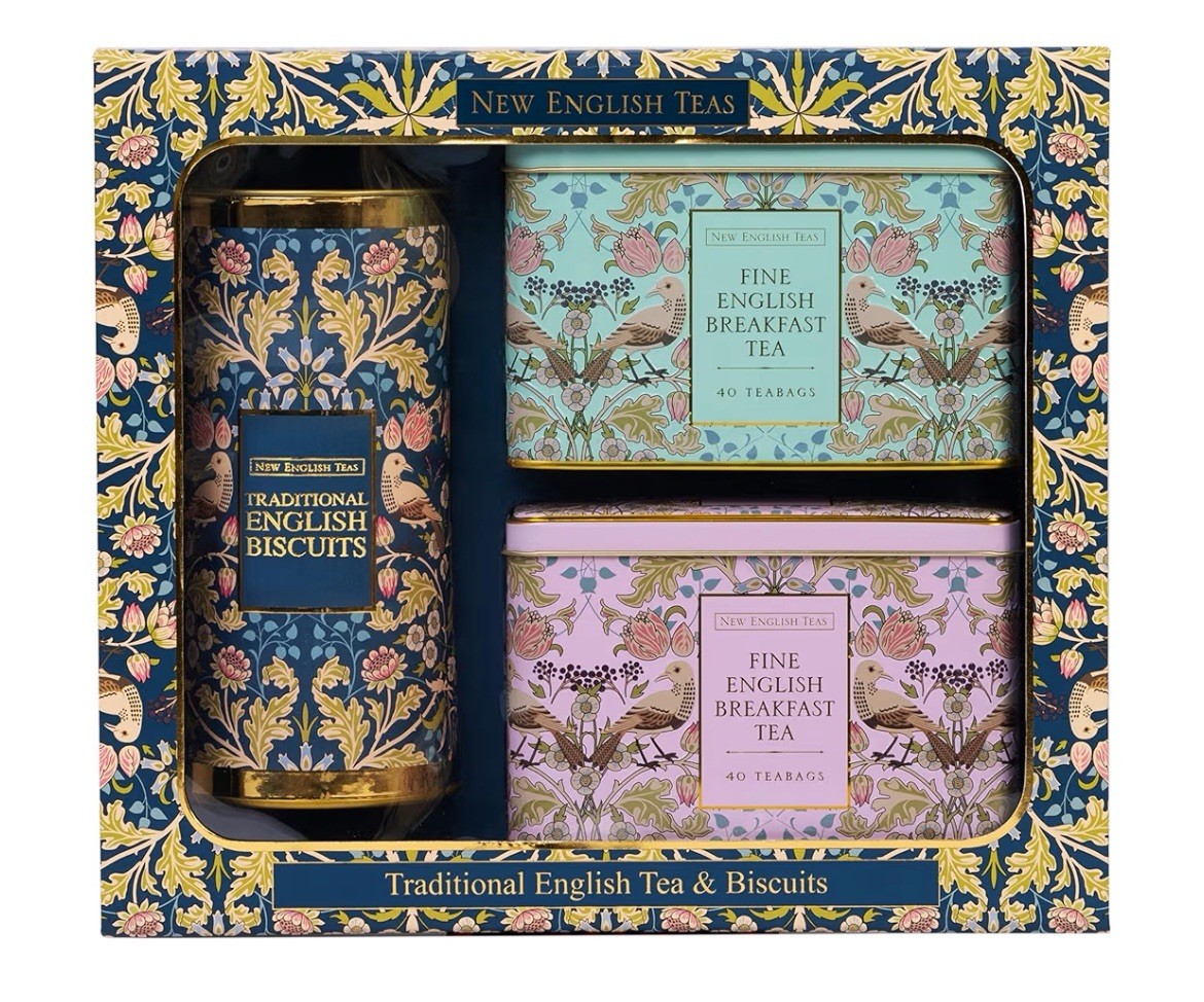 New English Teas Fine English Breakfast Tea & Biscuits Gift Set | British Pantry