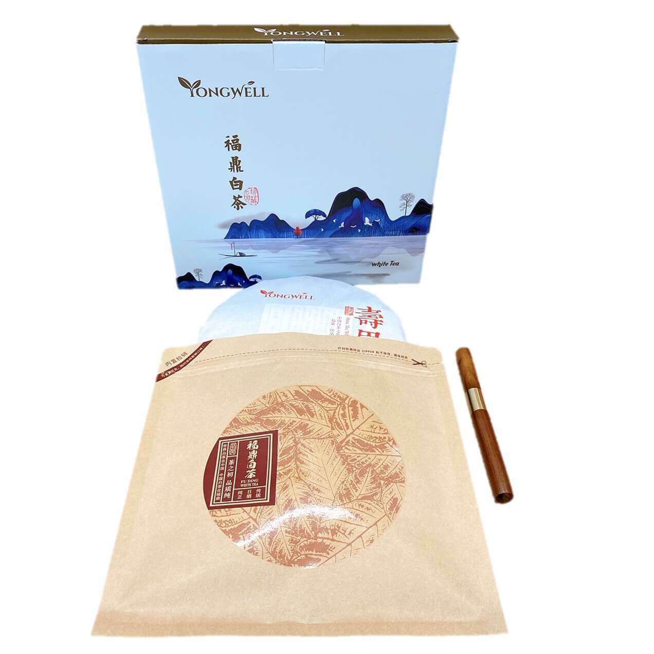 2015 Premium Grade Shou Mei White Tea Cake 350g (12.3oz) + Free Tea Knife