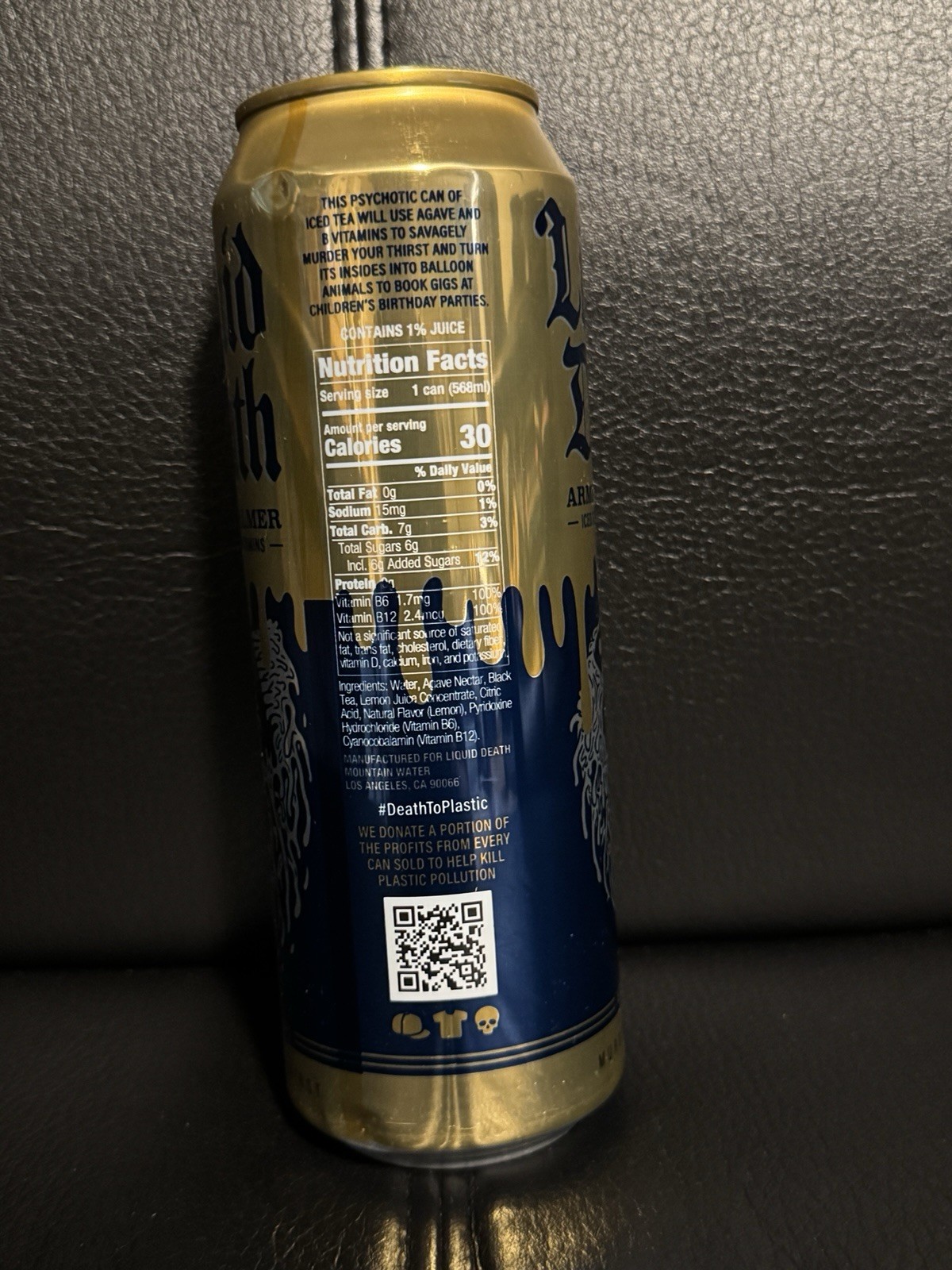 LIMITED Liquid Death “ARMLESS PALMER” Tea 19.2 oz (1) Can – Out Of Print Rare