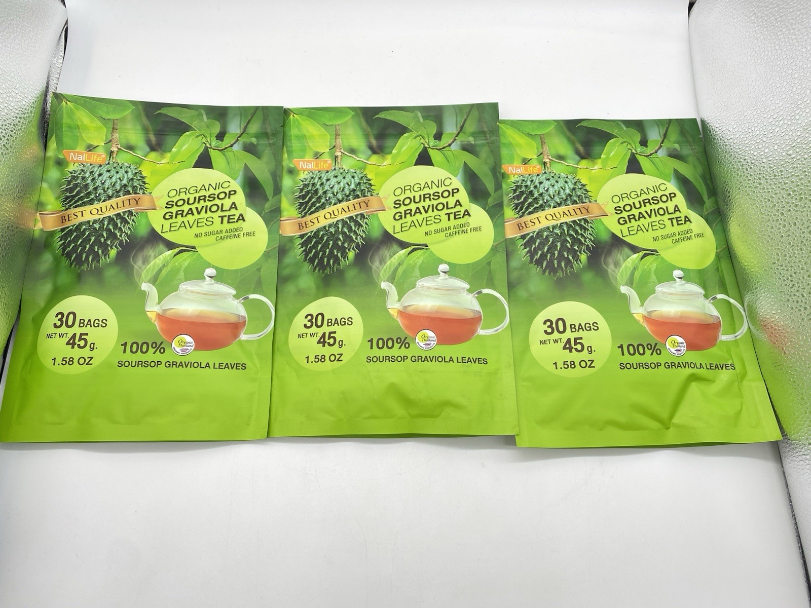 NalLife Organic Soursop Graviola Leaves Tea 3pk – 30 Bags Each Caffeine Free