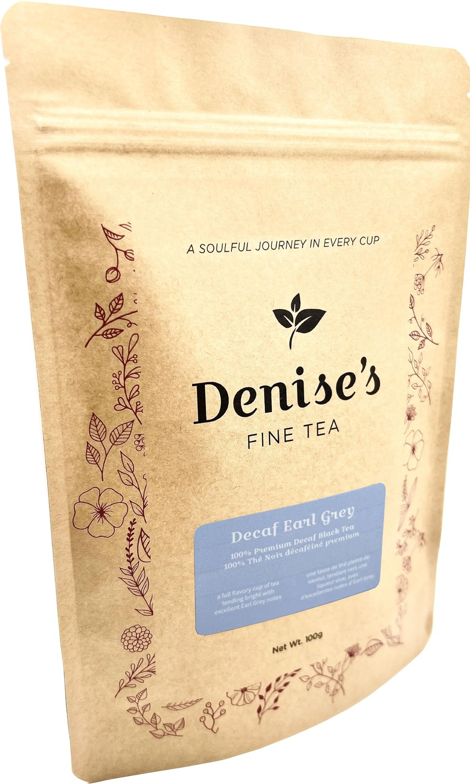 Denise’s Fine Tea, Premium, Decaf Earl Grey Black Tea, Decaf Black Tea, Loose…